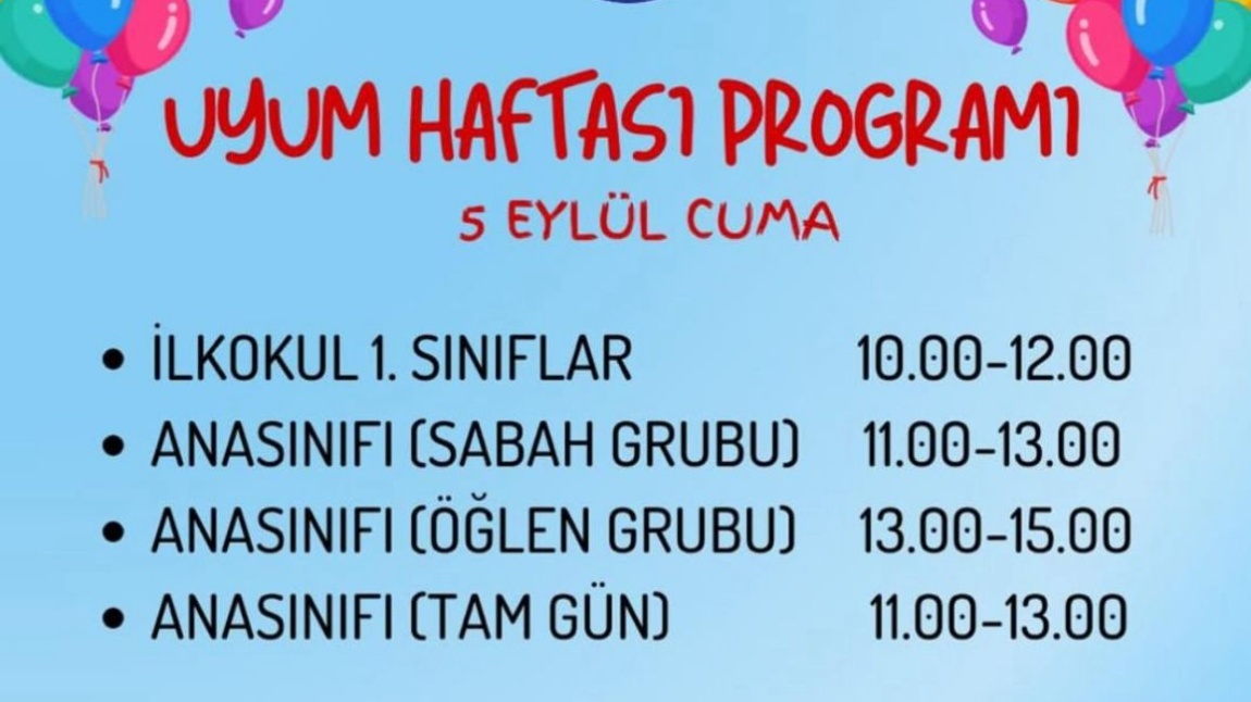 Uyum Programı İçin Tıklayınız...